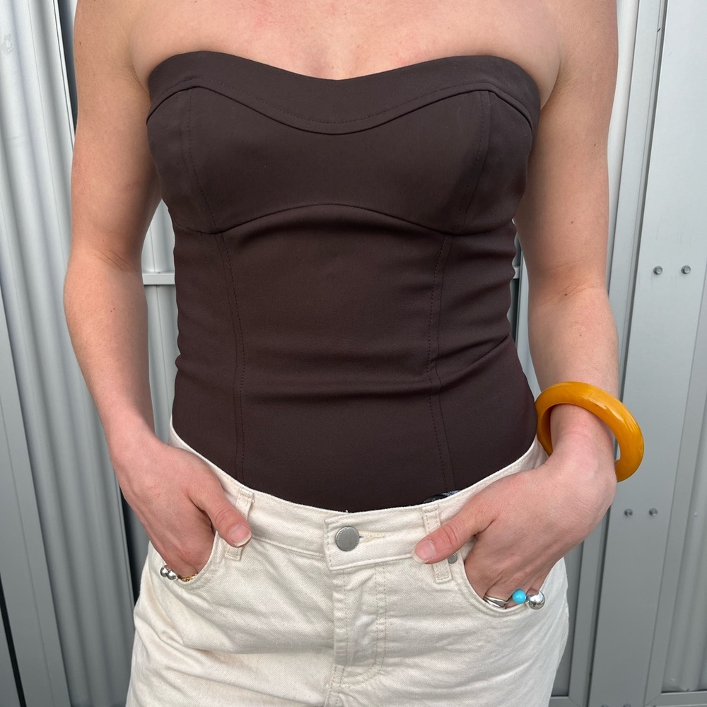 Brown vintage Italian bustier